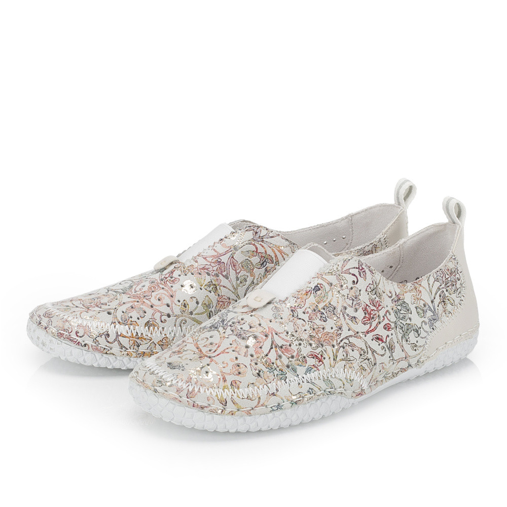 detail Dámské mokasíny RIEKER 43663-90 šedá S6