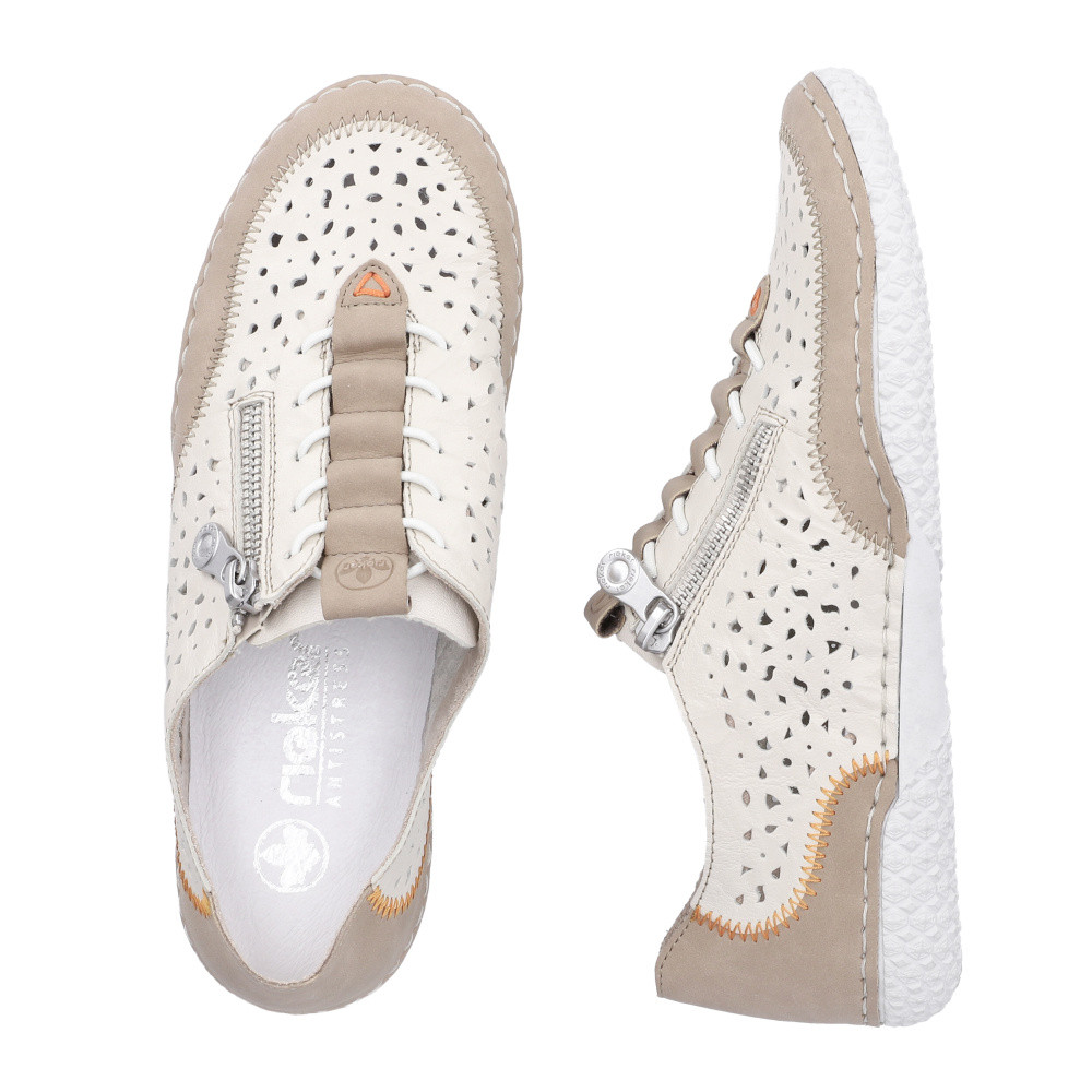 detail Dámské polobotky RIEKER 43665-64 béžová S6