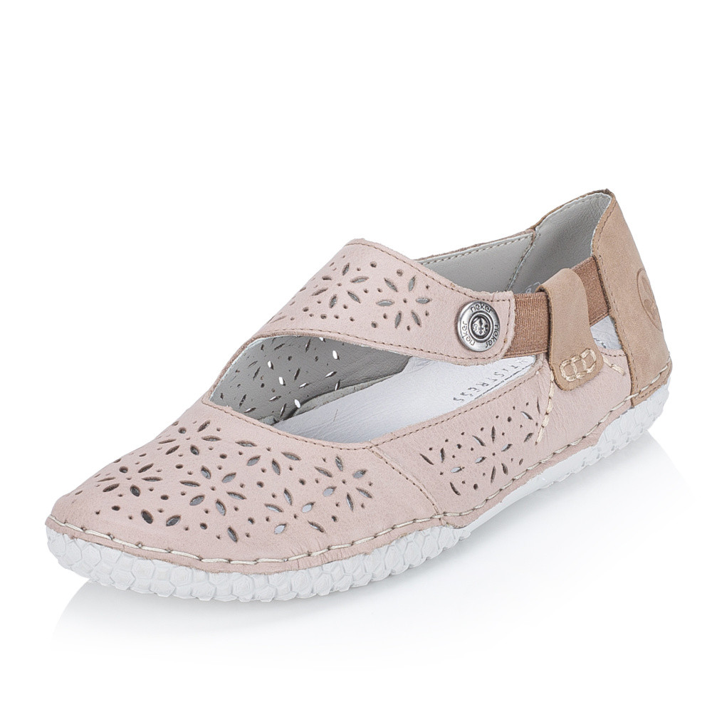 detail Dámské baleríny RIEKER 43666-64 béžová S6