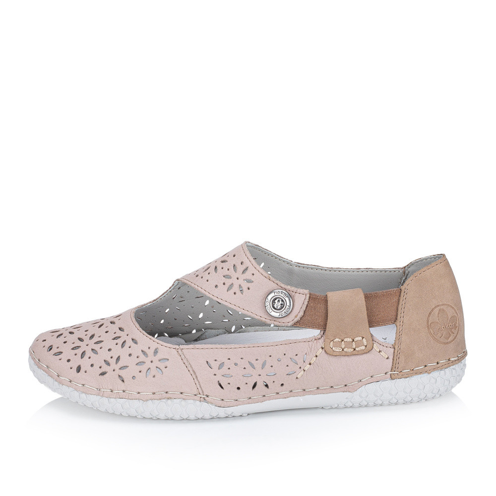 detail Dámské baleríny RIEKER 43666-64 béžová S6