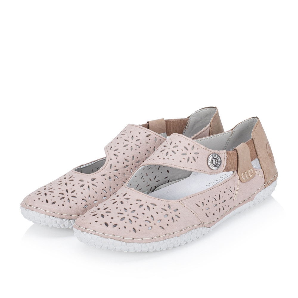 detail Dámské baleríny RIEKER 43666-64 béžová S6