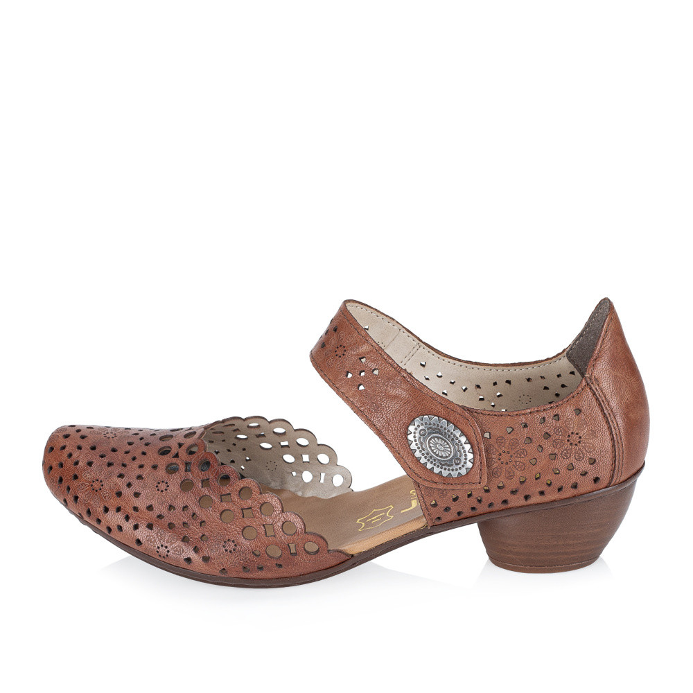 detail Dámské lodičky RIEKER 43753-22 hnědá S6