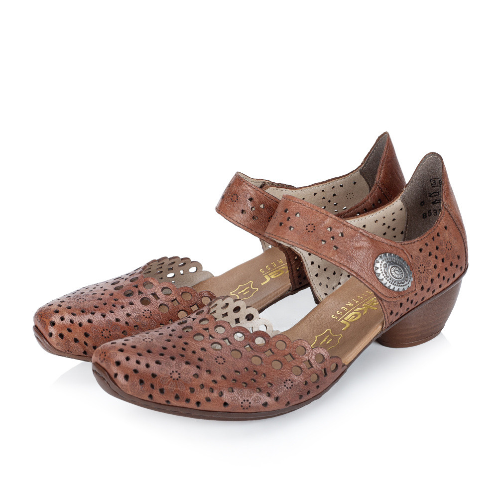 detail Dámské lodičky RIEKER 43753-22 hnědá S6