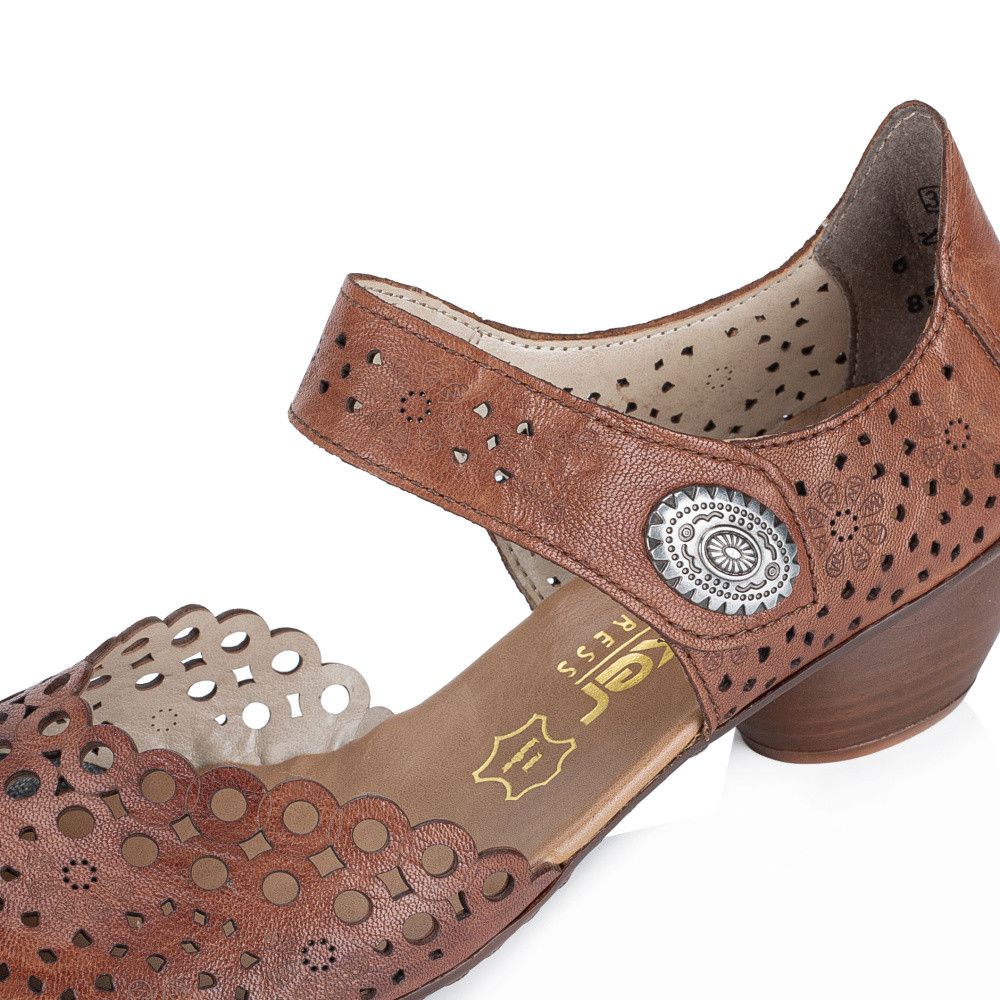 detail Dámské lodičky RIEKER 43753-22 hnědá S6