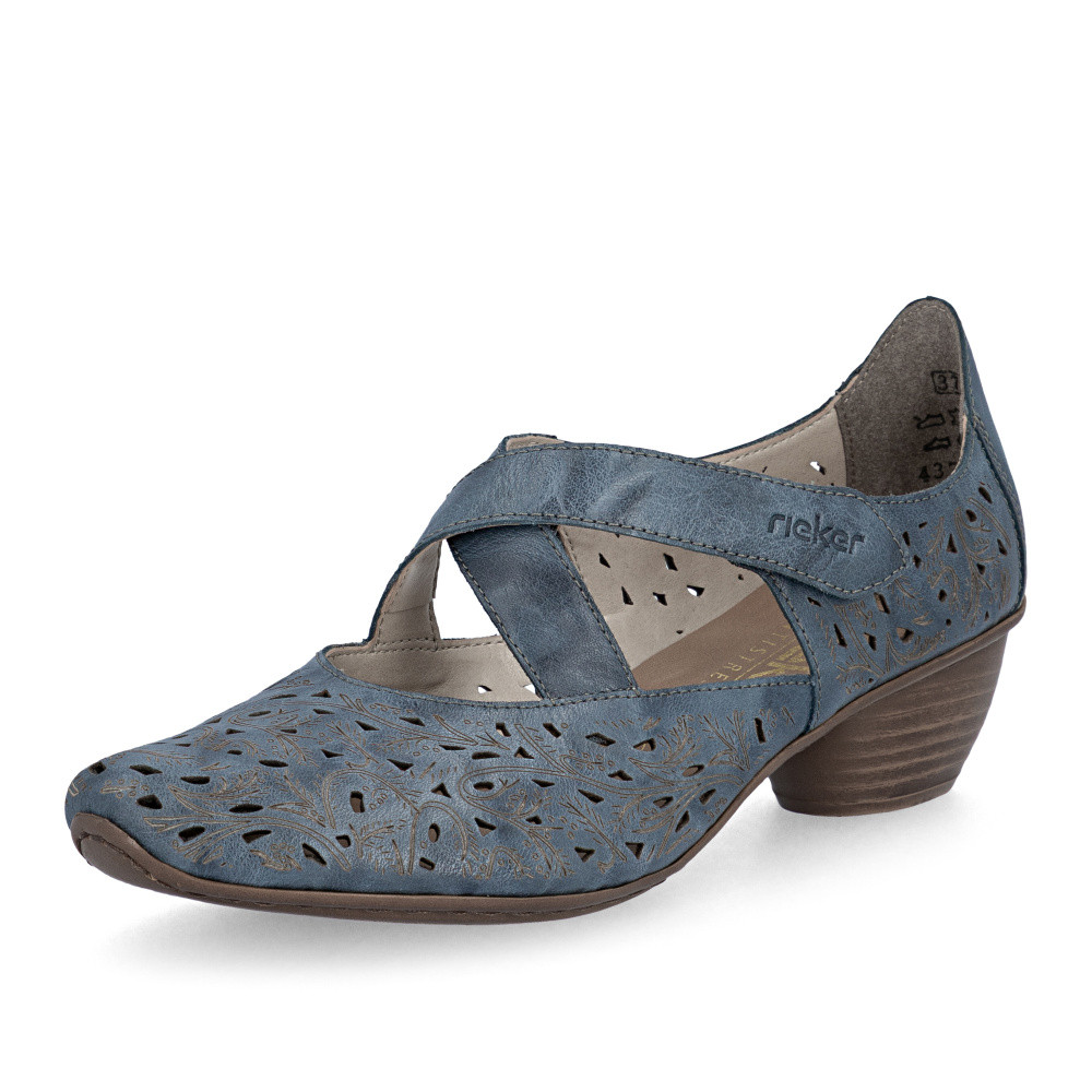 detail Dámské lodičky RIEKER 43773-12 modrá S6