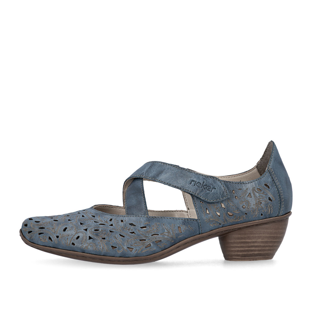 detail Dámské lodičky RIEKER 43773-12 modrá S6