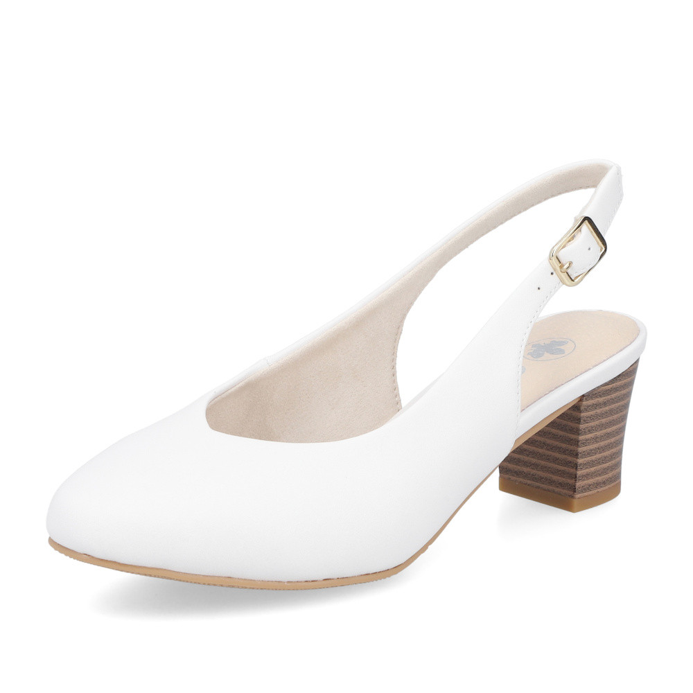 detail Dámské lodičky RIEKER 44651-80 bílá S6