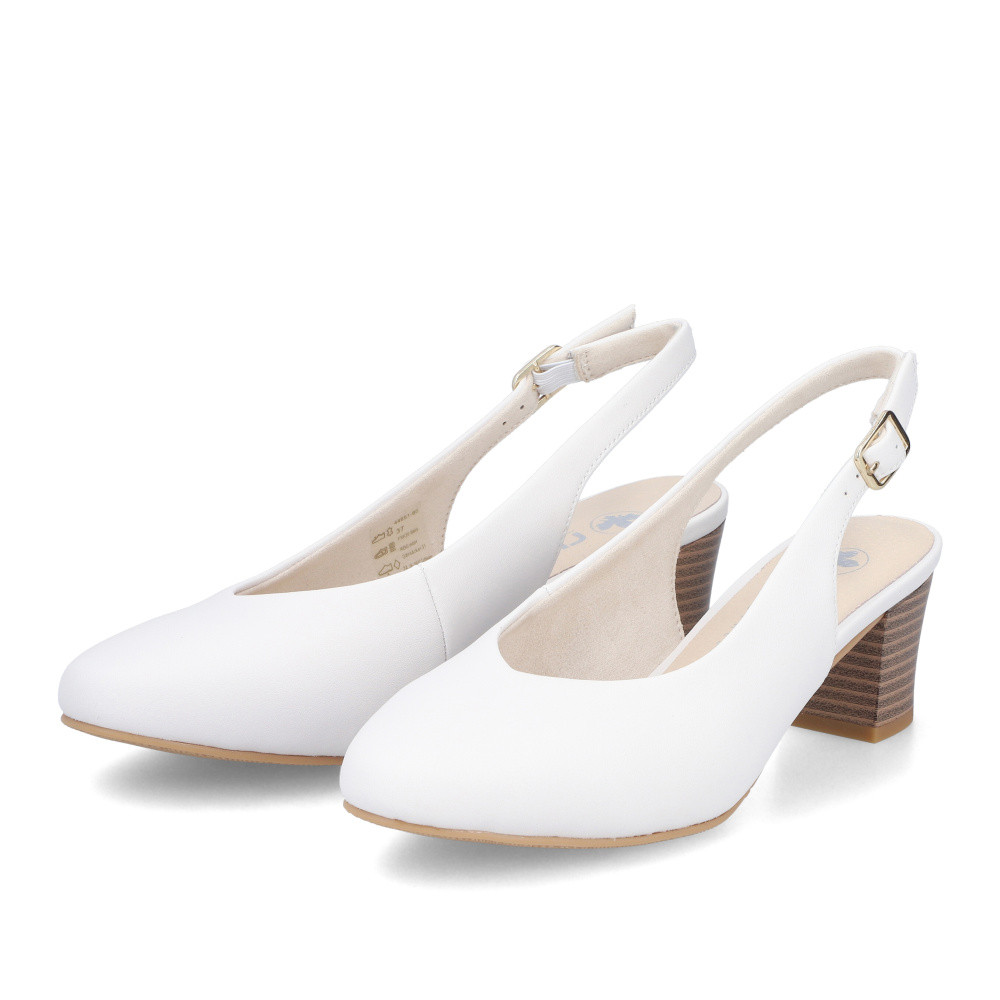 detail Dámské lodičky RIEKER 44651-80 bílá S6