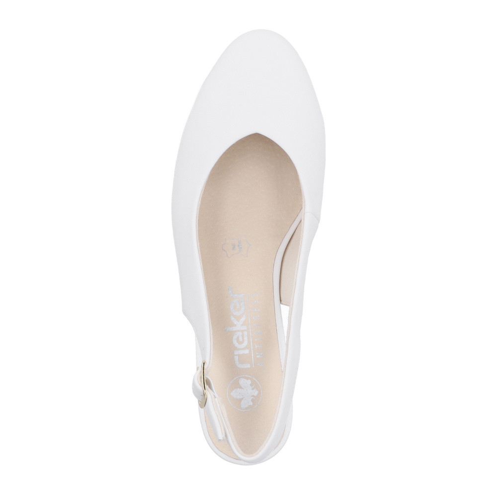 detail Dámské lodičky RIEKER 44651-80 bílá S6