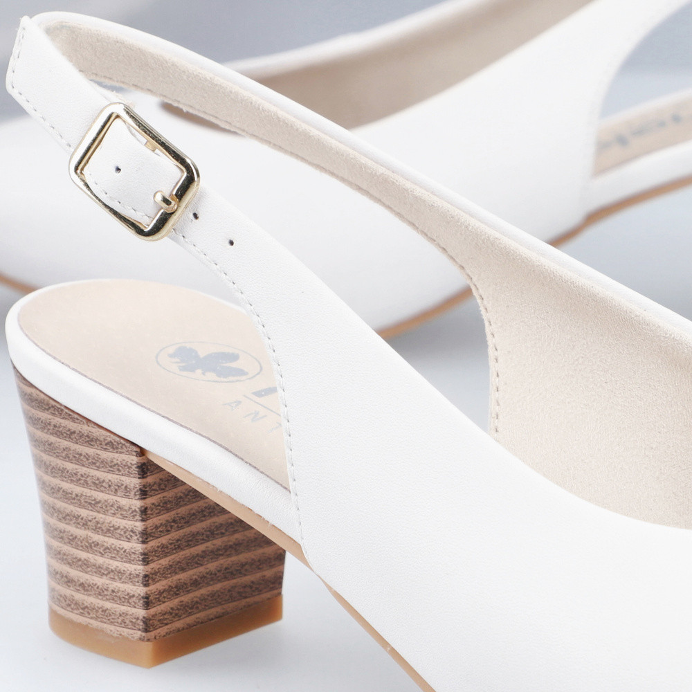 detail Dámské lodičky RIEKER 44651-80 bílá S6