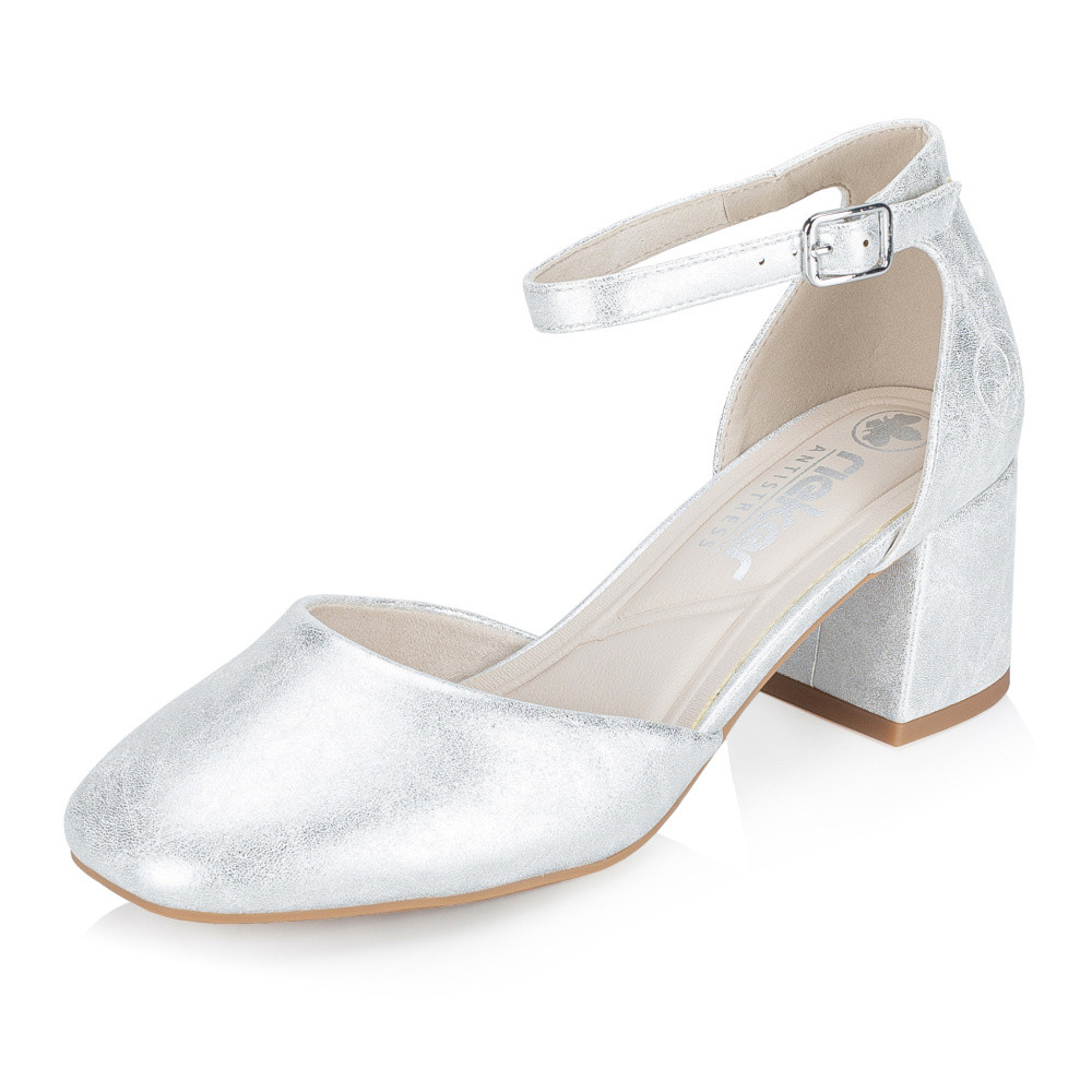 detail Dámské lodičky RIEKER 44762-90 stříbrná S6