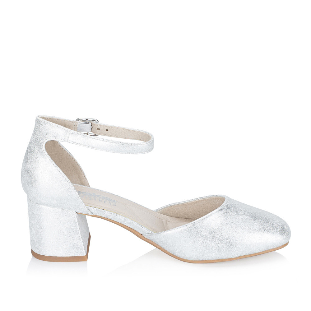 detail Dámské lodičky RIEKER 44762-90 stříbrná S6