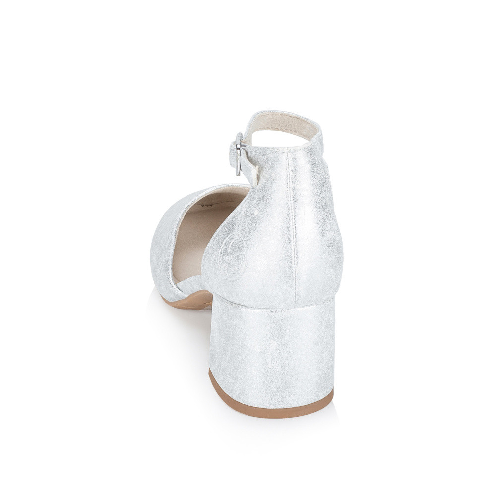 detail Dámské lodičky RIEKER 44762-90 stříbrná S6