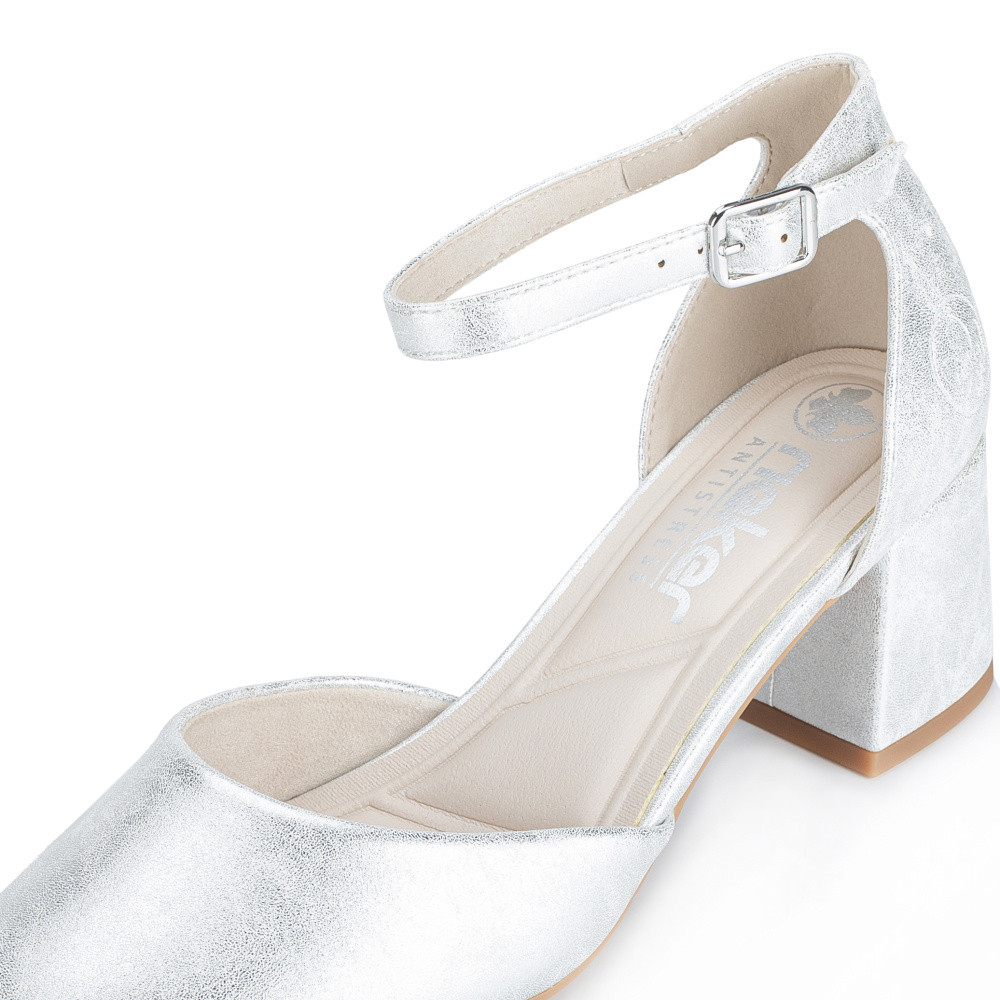 detail Dámské lodičky RIEKER 44762-90 stříbrná S6