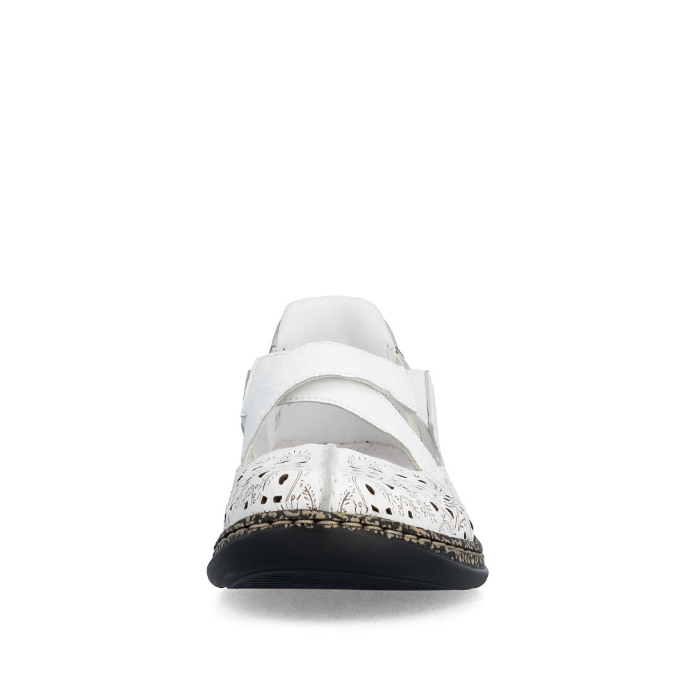 detail Dámské baleríny RIEKER 46352-80 bílá S6