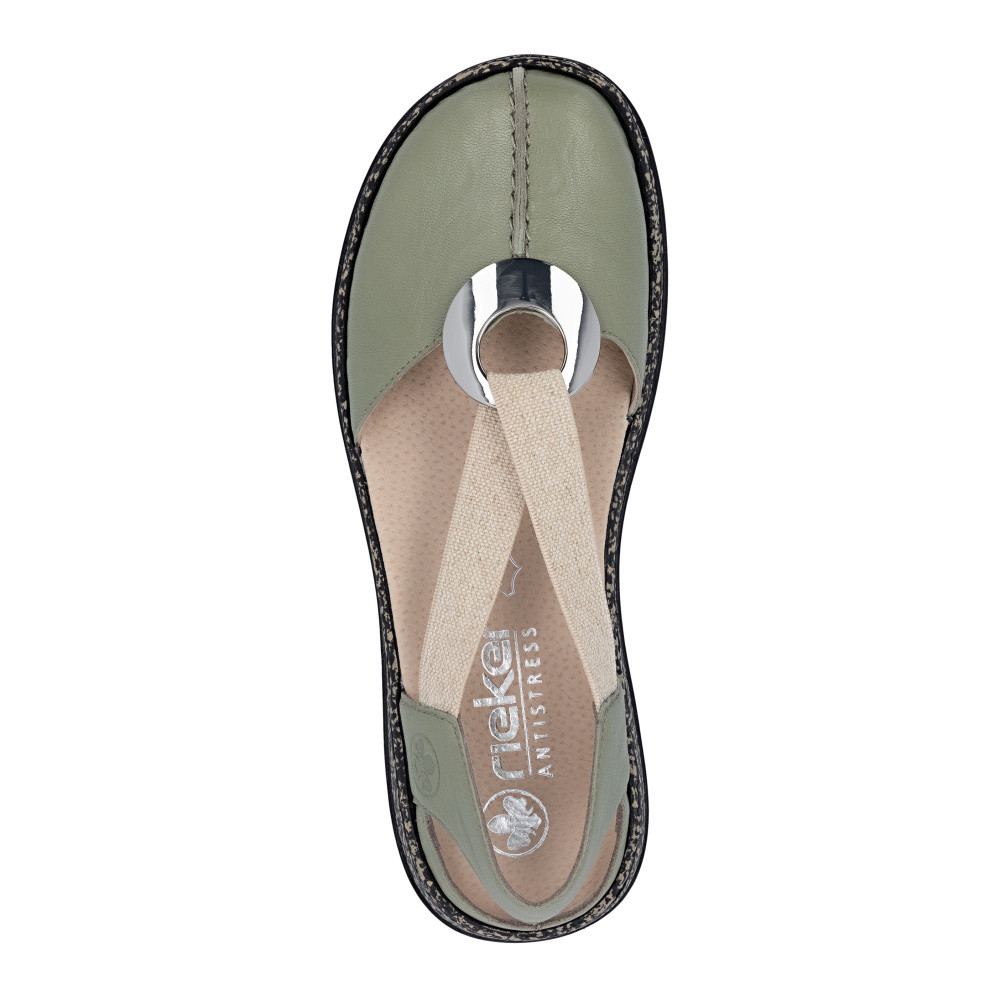 detail Dámské sandály RIEKER 46361-52 zelená S6