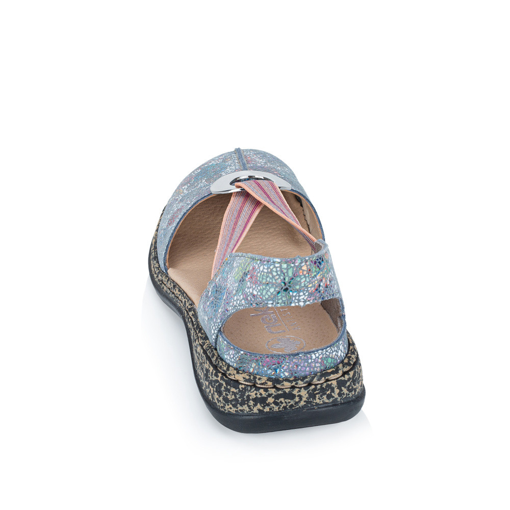 detail Dámské sandály RIEKER 46361-90 modrá S6