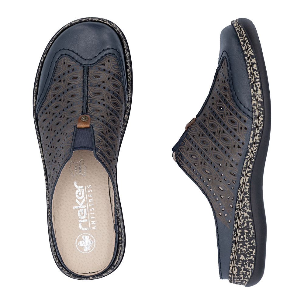 detail Dámské nazouváky RIEKER 46376-14 modrá S6