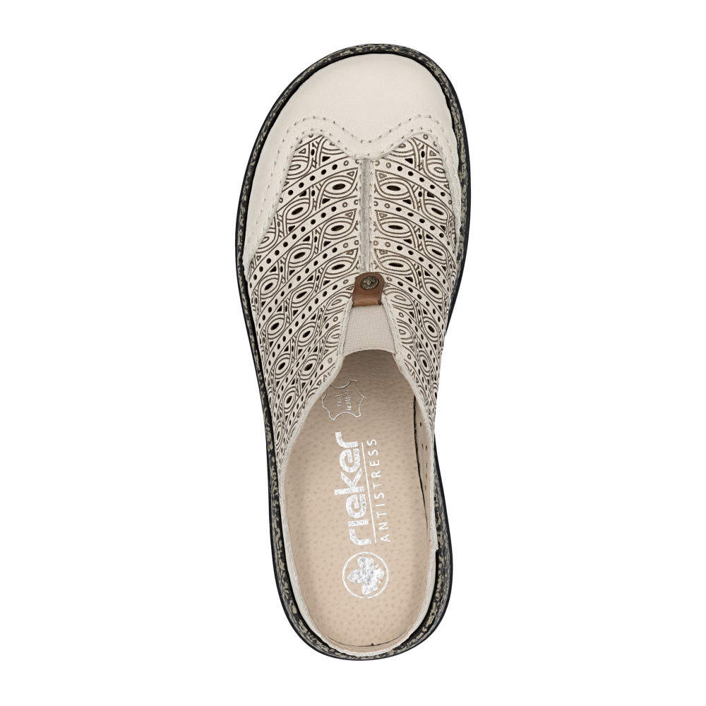 detail Dámské nazouváky RIEKER 46376-60 béžová S6