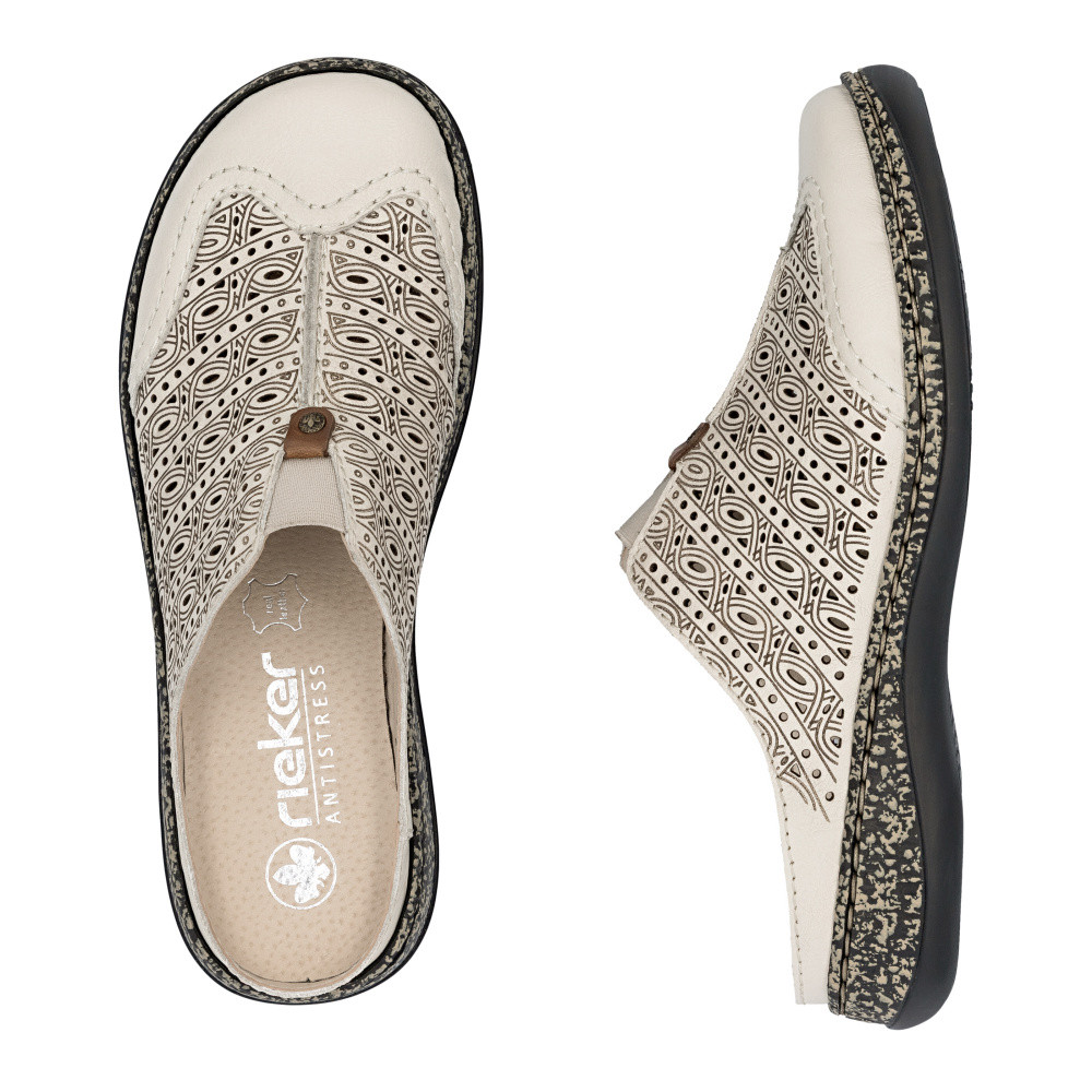 detail Dámské nazouváky RIEKER 46376-60 béžová S6