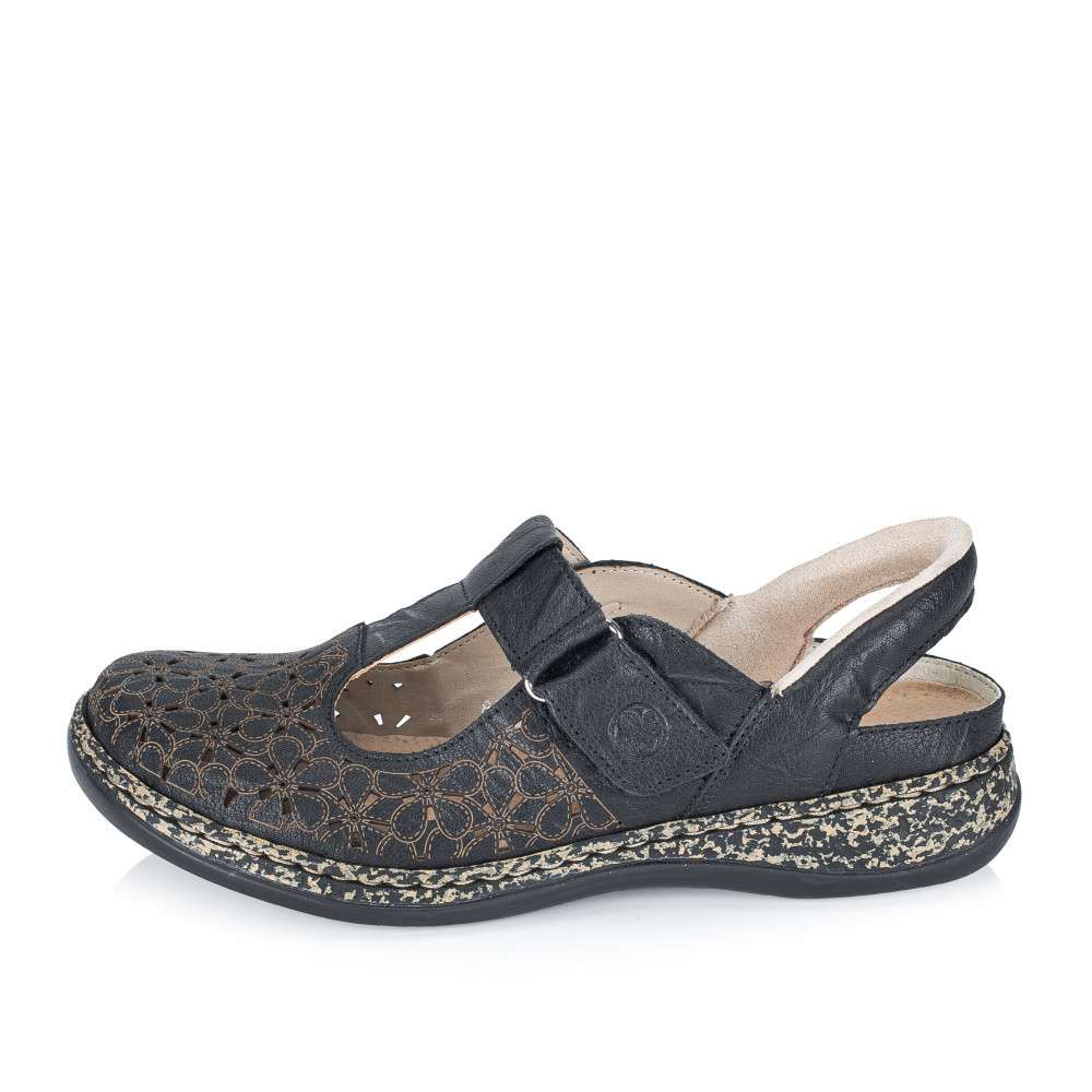 detail Dámské sandály RIEKER 46397-00   BLACK   F/S6