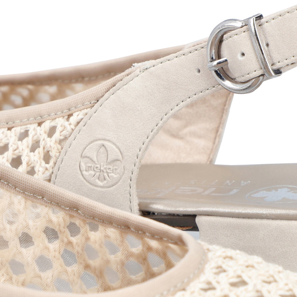 detail Dámské lodičky RIEKER 47060-60 béžová S6