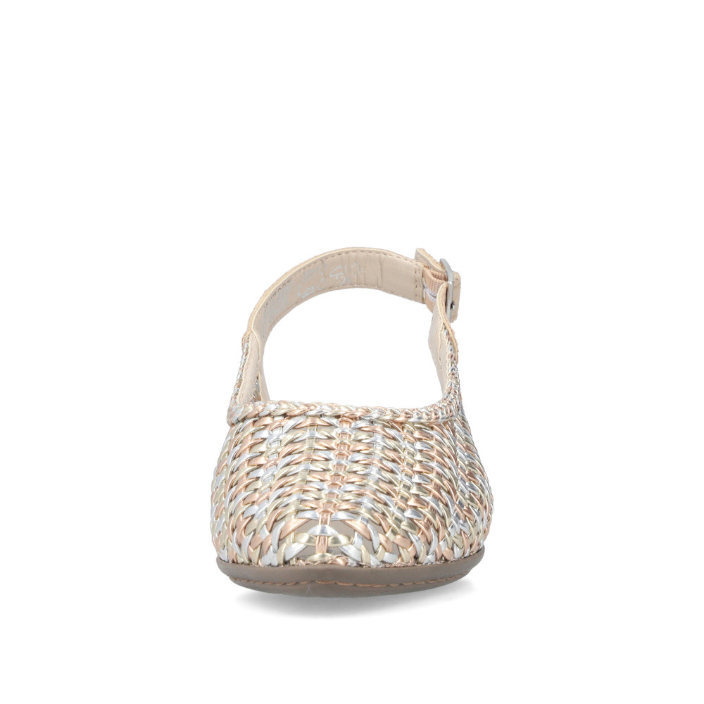 detail Dámské lodičky RIEKER 47078-90 zlatá S6