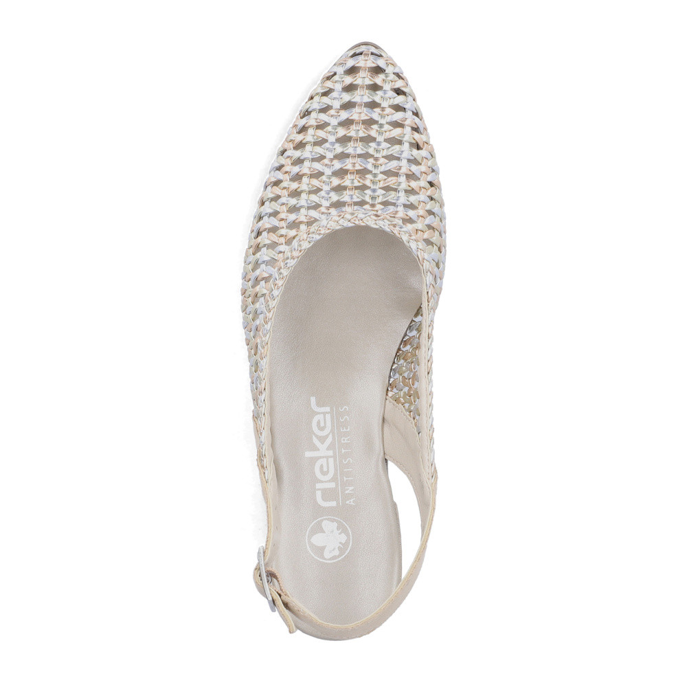 detail Dámské lodičky RIEKER 47078-90 zlatá S6