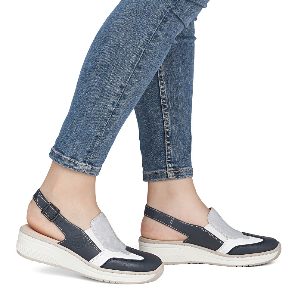 detail Dámské sandály RIEKER 48757-90 modrá S6