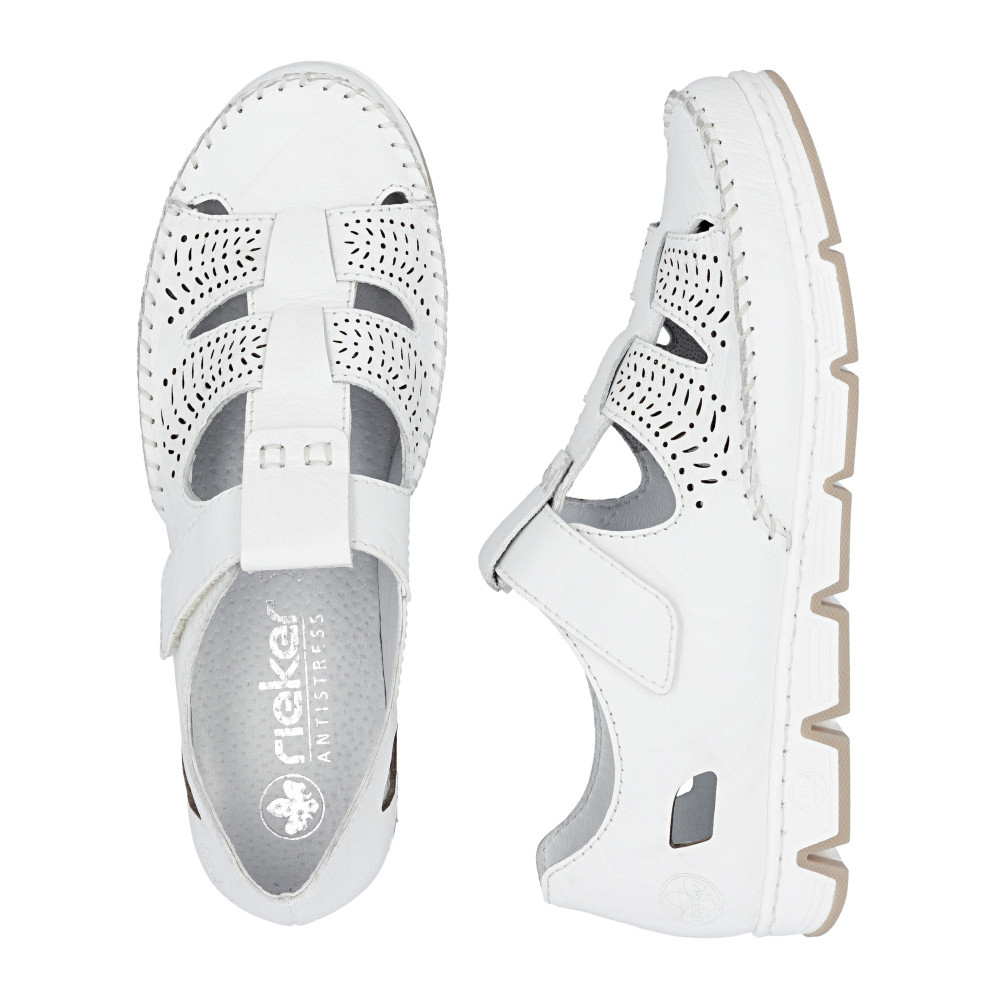 detail Dámske sandále RIEKER 49958-81 biela S6