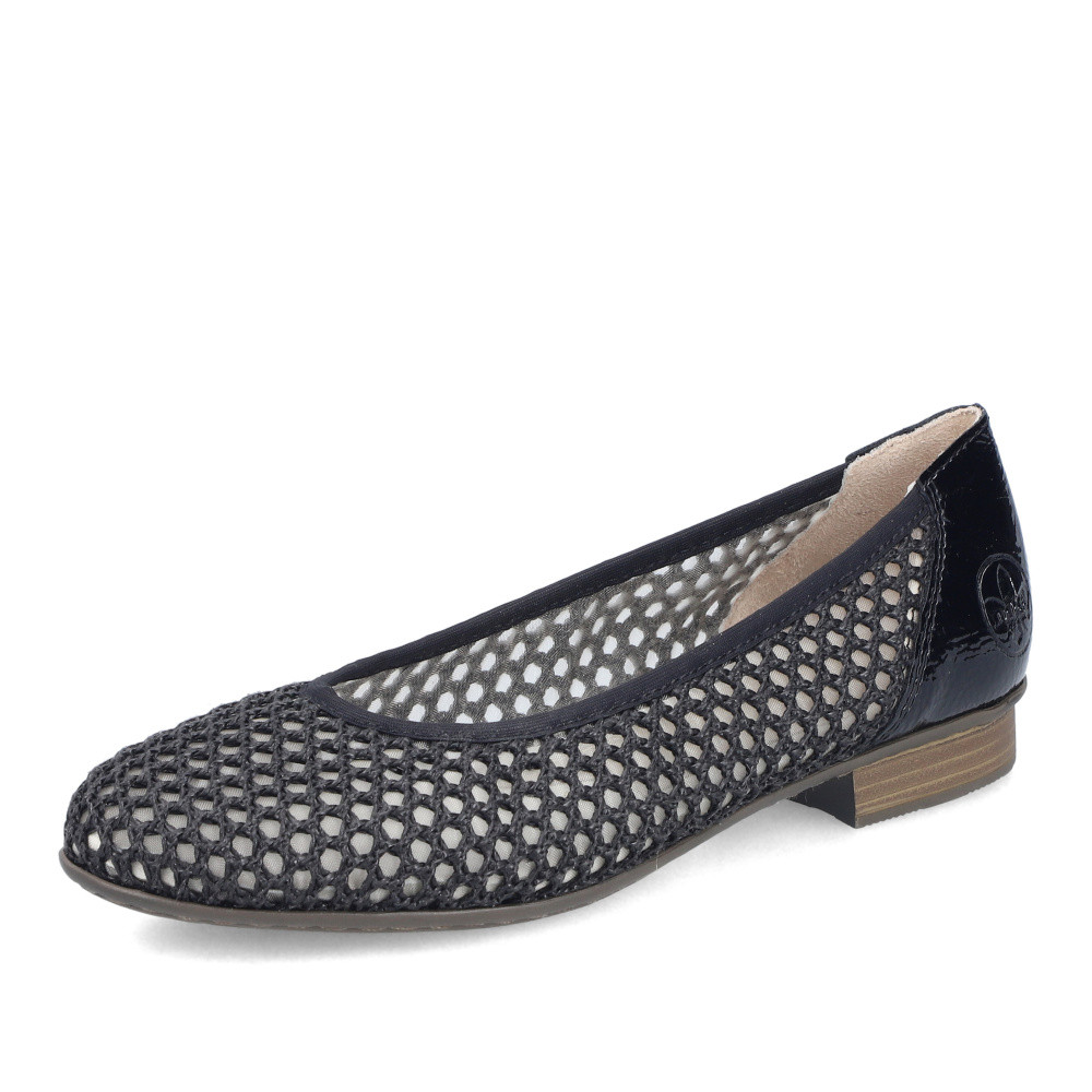 detail Dámské baleríny RIEKER 51960-00 černá S6