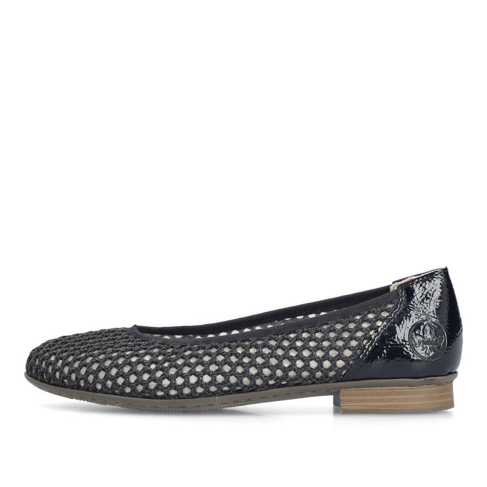 detail Dámské baleríny RIEKER 51960-00 černá S6