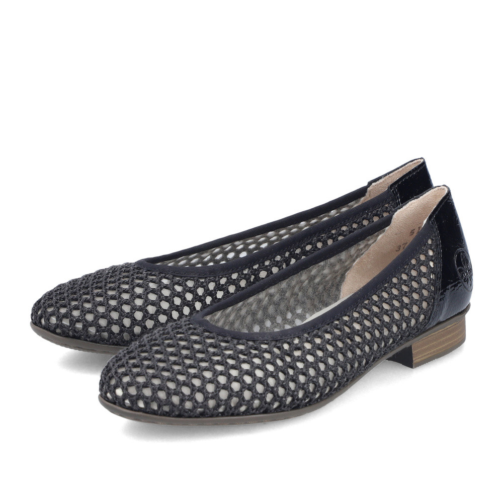 detail Dámské baleríny RIEKER 51960-00 černá S6