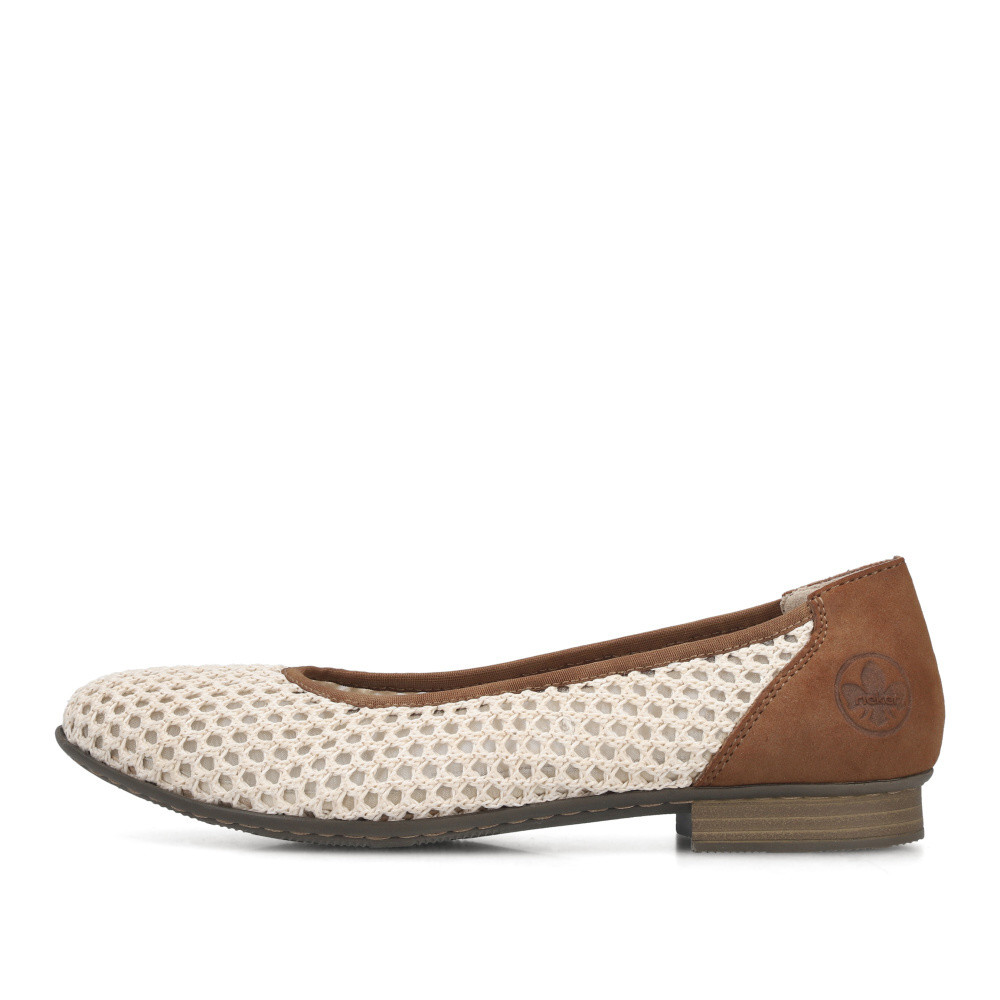 detail Dámské baleríny RIEKER 51960-60 béžová S6