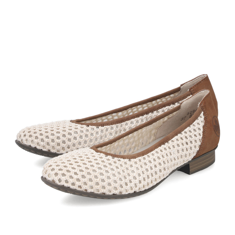 detail Dámské baleríny RIEKER 51960-60 béžová S6