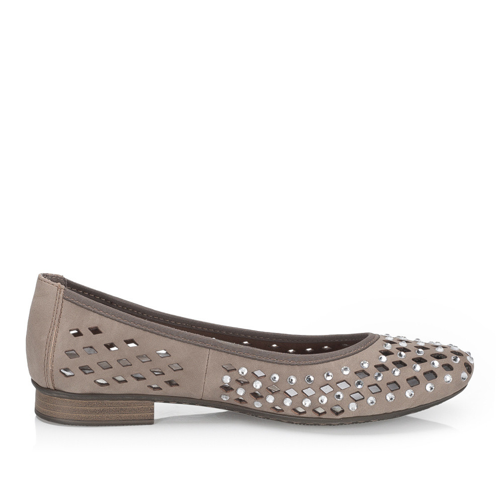 detail Dámské baleríny RIEKER 51985-64 béžová S6