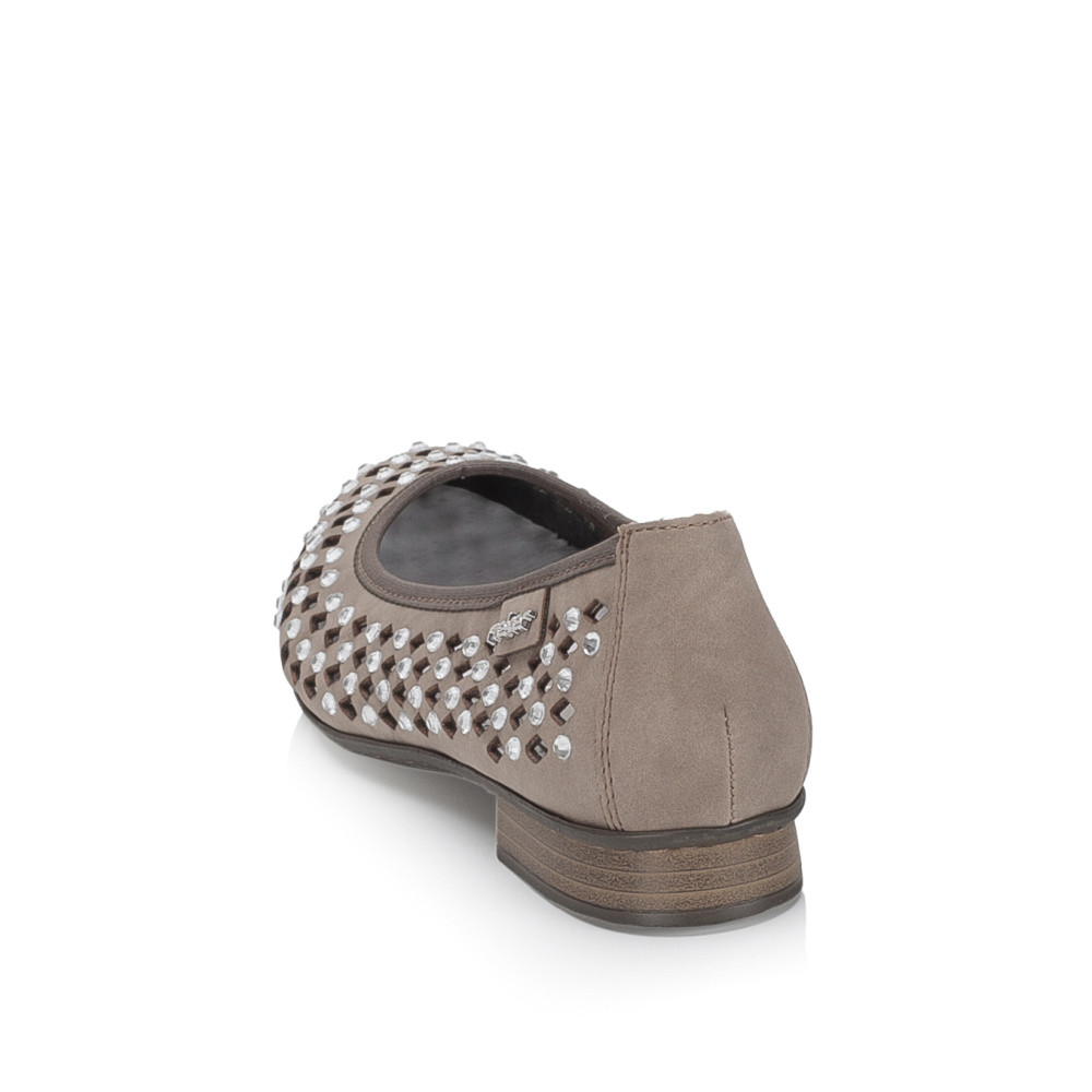 detail Dámské baleríny RIEKER 51985-64 béžová S6