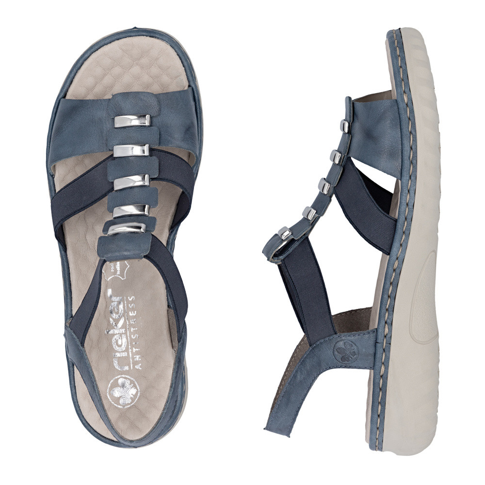 detail Dámské sandály RIEKER 60452-12 modrá S6