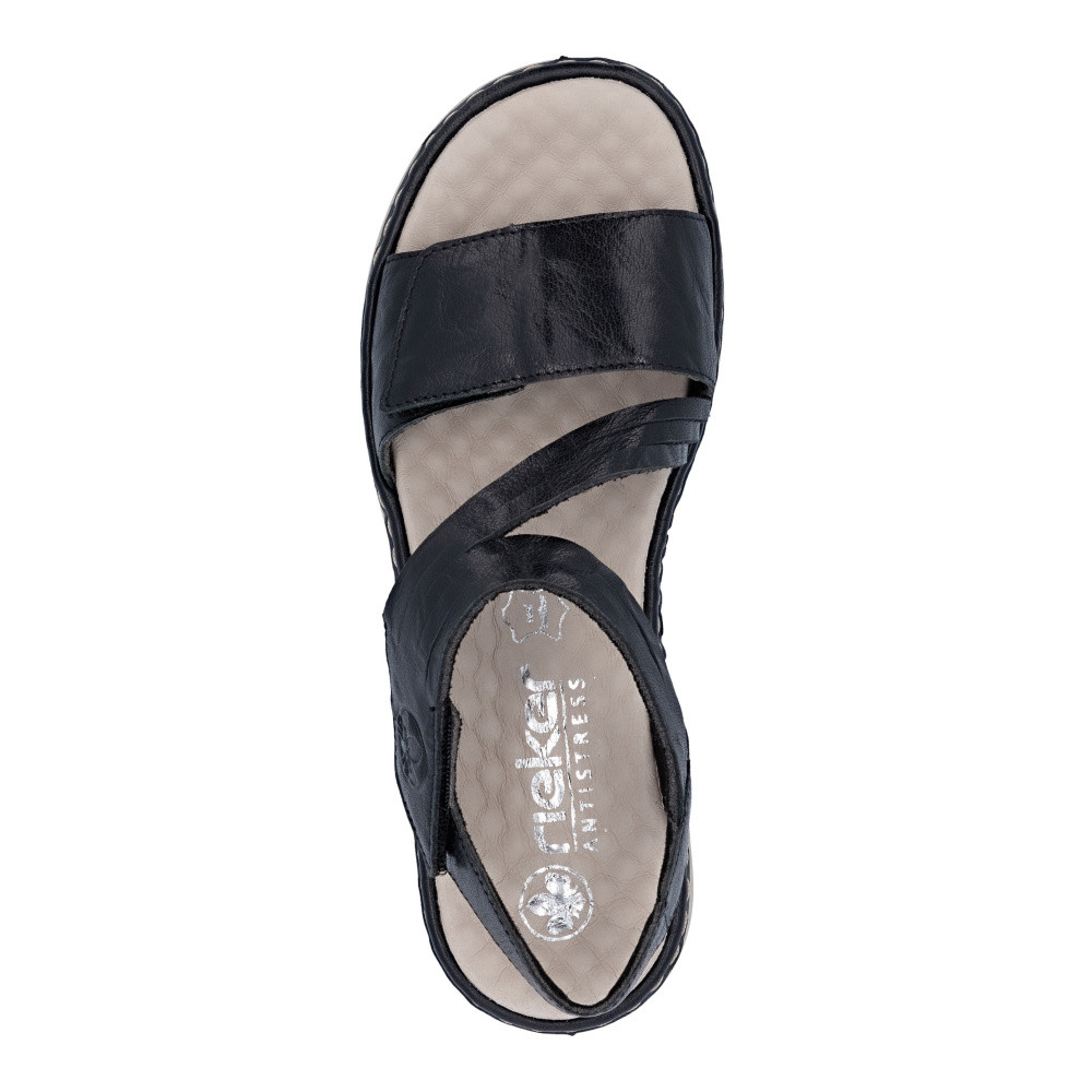 detail Dámské sandály RIEKER 60464-00 černá S6