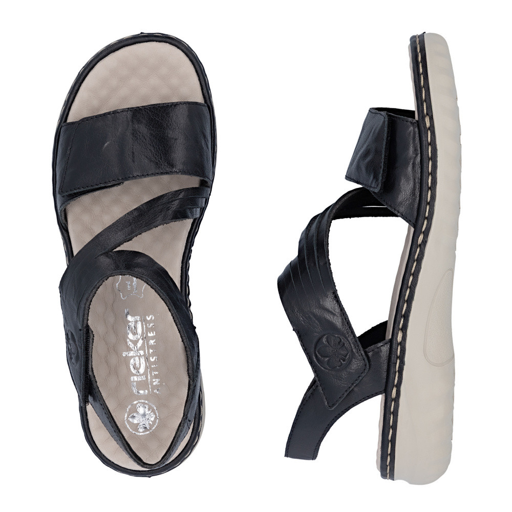 detail Dámské sandály RIEKER 60464-00 černá S6