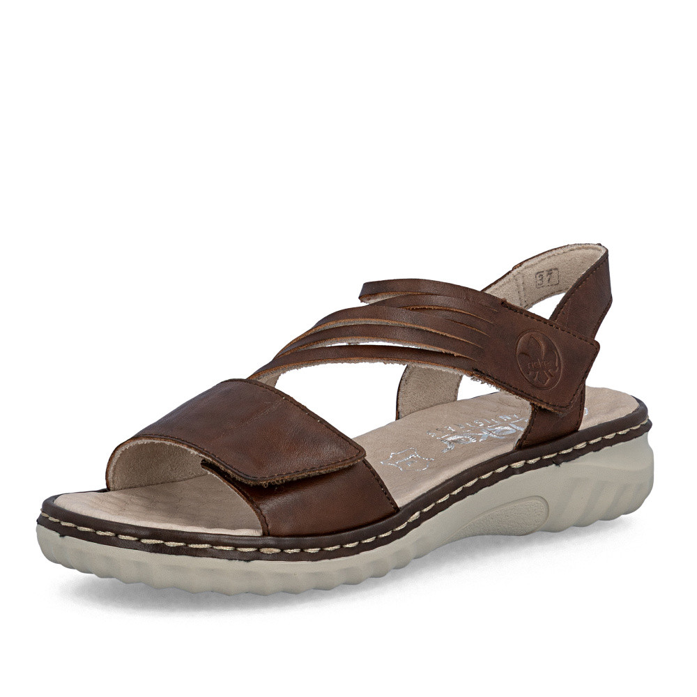 detail Dámské sandály RIEKER 60464-22 hnědá S6