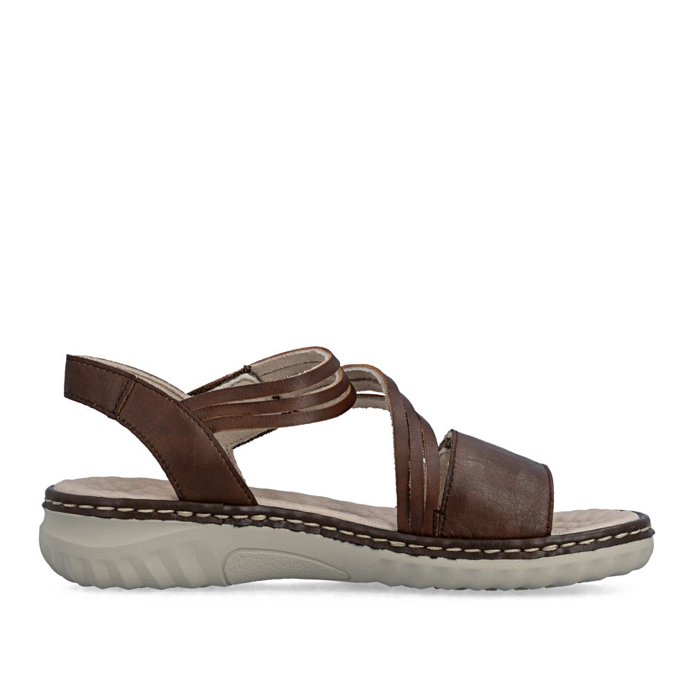 detail Dámské sandály RIEKER 60464-22 hnědá S6