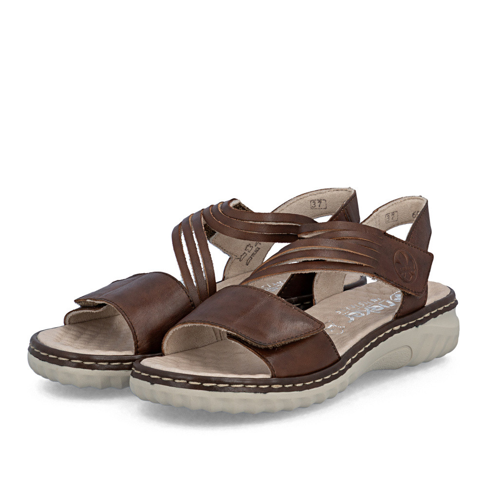 detail Dámské sandály RIEKER 60464-22 hnědá S6