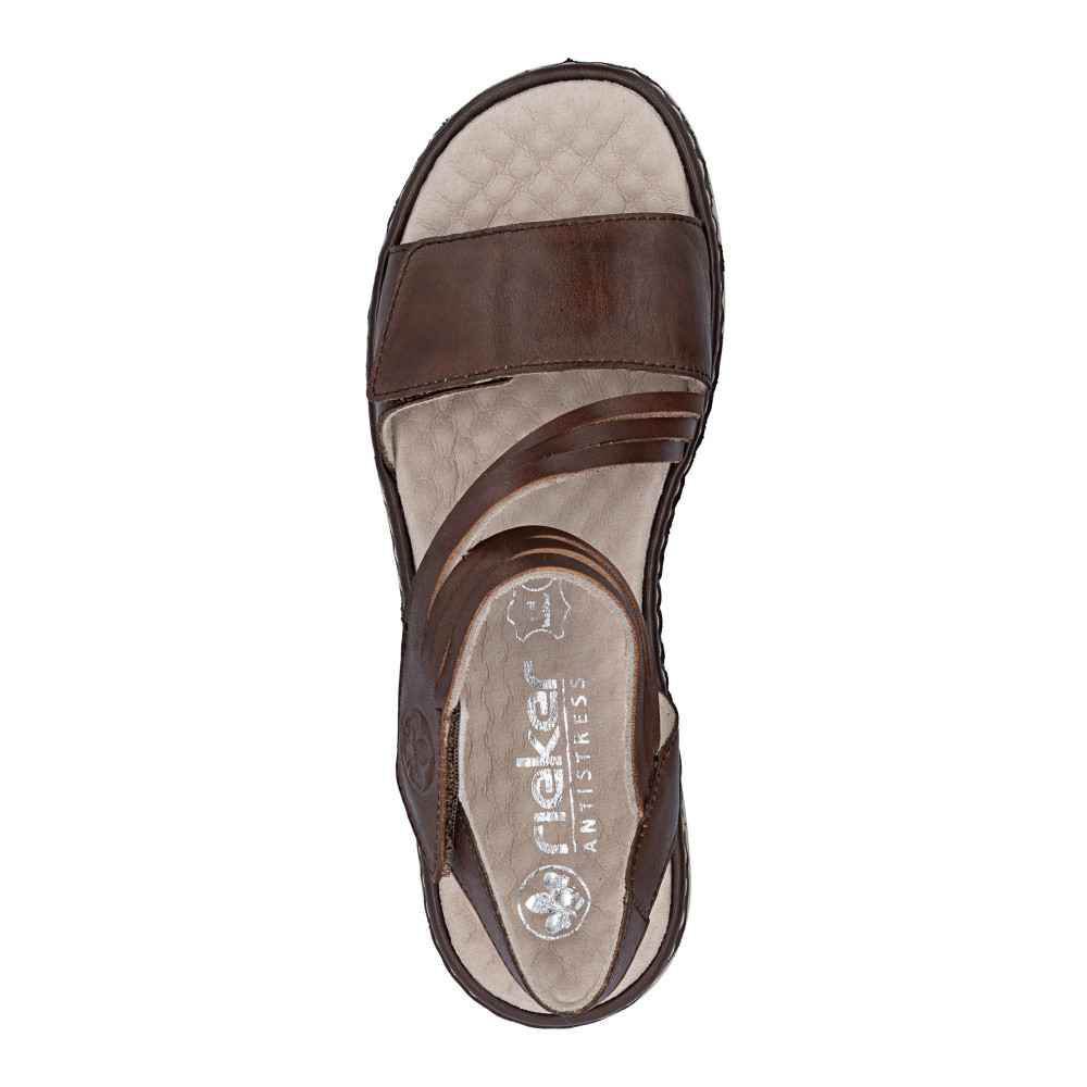 detail Dámské sandály RIEKER 60464-22 hnědá S6