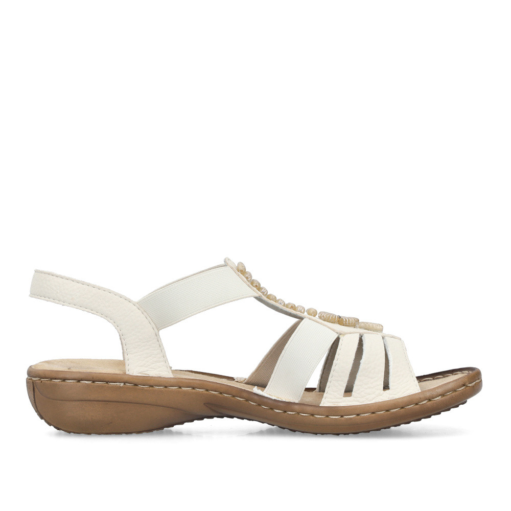 detail Dámské sandály RIEKER 60806-80 bílá S6