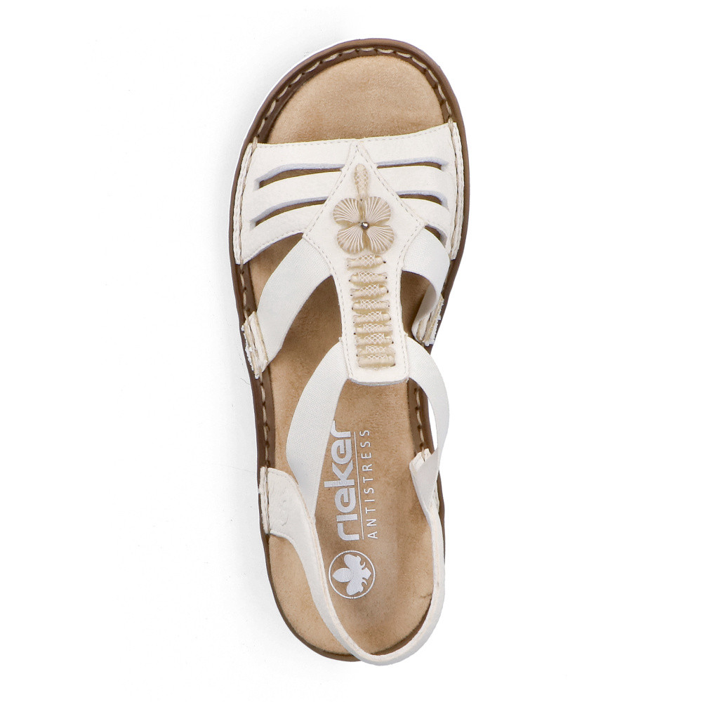 detail Dámské sandály RIEKER 60806-80 bílá S6