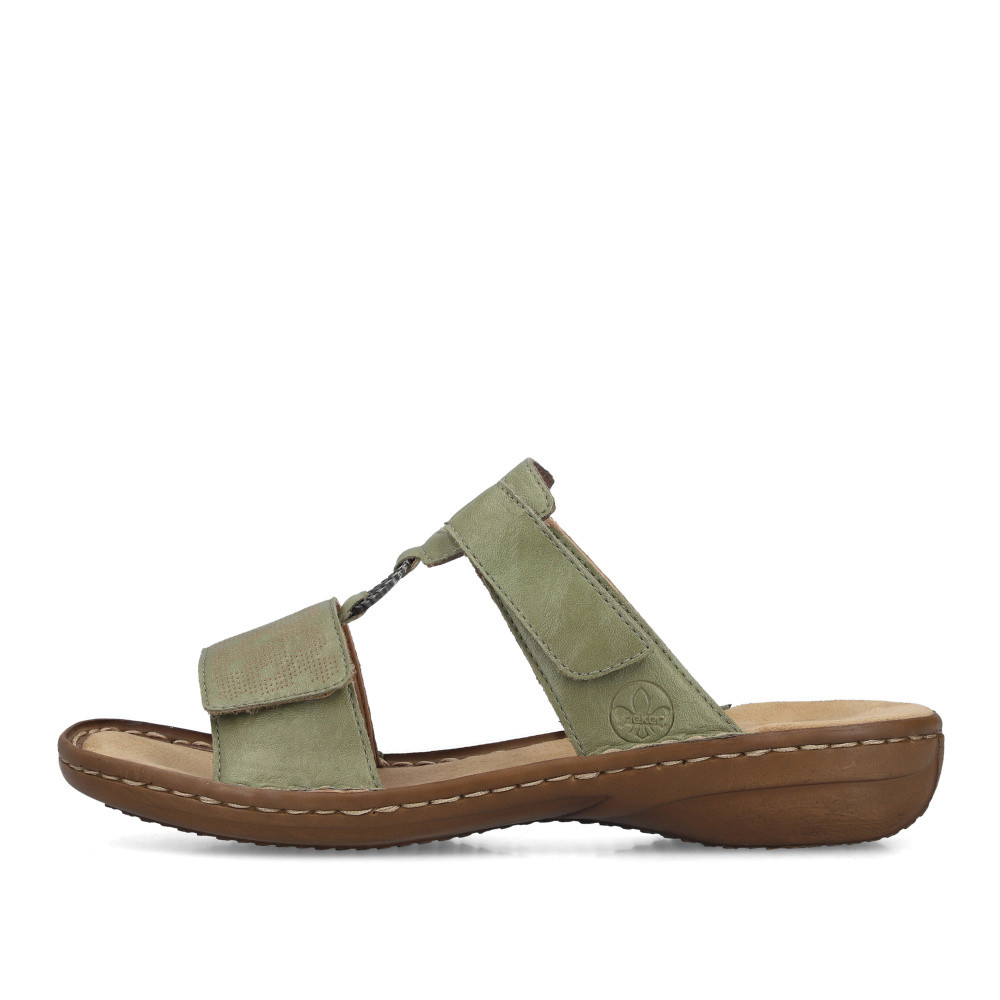 detail Dámské nazouváky RIEKER 60885-54 zelená S6