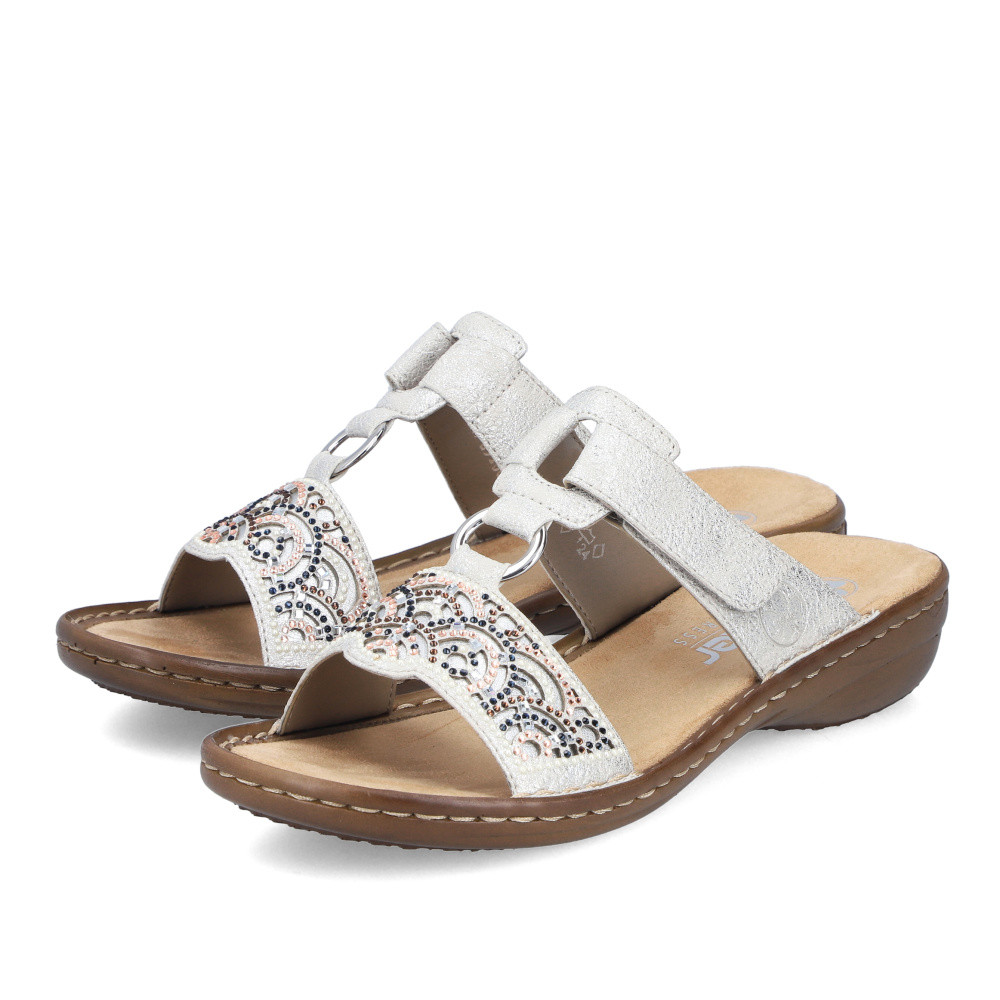 detail Dámské nazouváky RIEKER 608K2-40 šedá S6