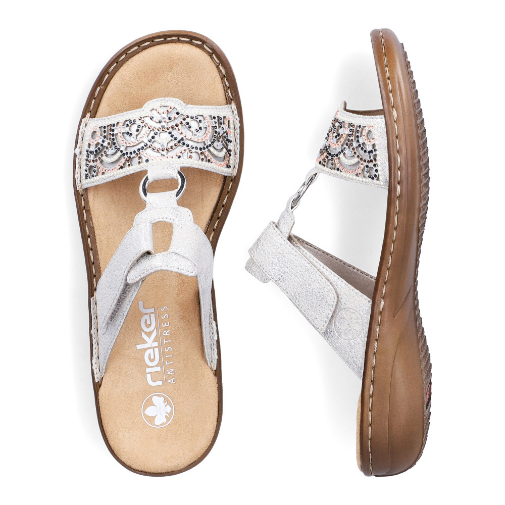 detail Dámské nazouváky RIEKER 608K2-40 šedá S6