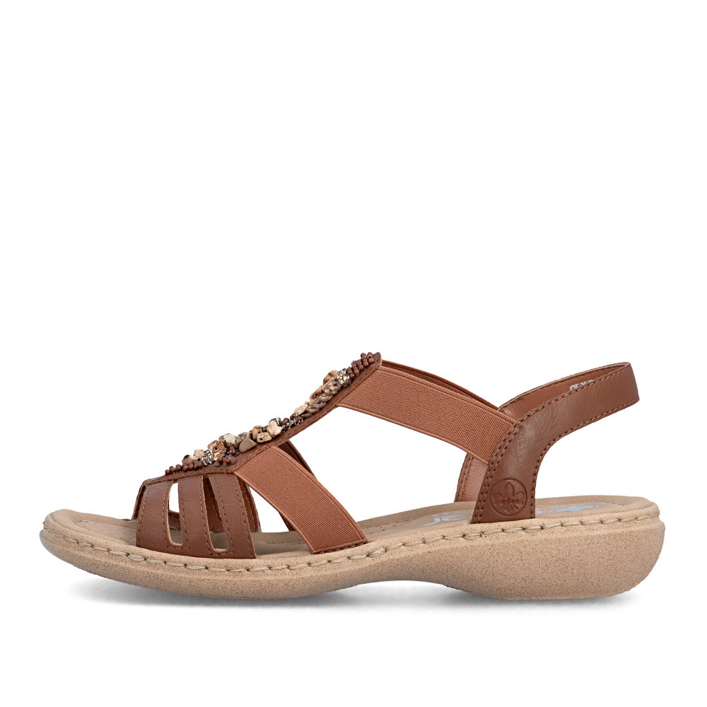 detail Dámské sandály RIEKER 61850-24 hnědá S6